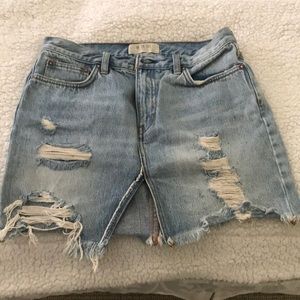 Free People denim skirt